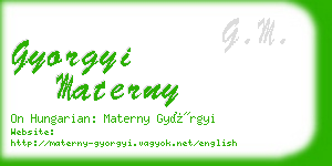 gyorgyi materny business card